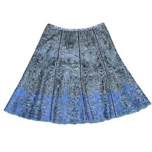 Peter Nygard Lace Aline Lined Dark Cottagecore Whimsygoth Size 8 Skirt